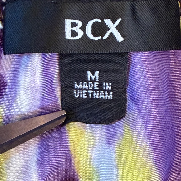 Vintage Y2K BCX Purple Abstract Babydoll Tank | Coquette Fairycore Empire Waist - Picture 13 of 14